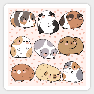 Cute Guinea Pigs illustration Magnet